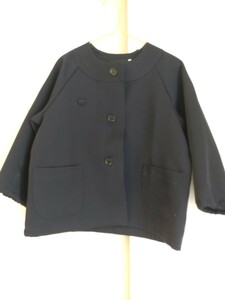  long sleeve outer garment kindergarten child care . uniform man girl navy blue color autumn winter spring 