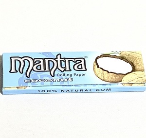 送料無料 刻みタバコ 巻き紙 ジョイントペーパー ローリングペーパー Mantra coconut マントラ ココナッツ シングルペーパー 50枚 