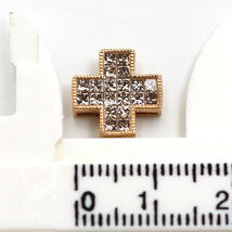 K18PG 十字架モチーフペンダントトップ ダイヤモンド 0.67ct 18金 ピンクゴールド クロス ネックレスチャーム 20823_画像8