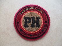 80s PINK HOUSE ピンクハウス『PH』さがら刺繍ワッペン/相良カネコイサオ赤BIGIシニールVINTAGEビンテージLOGOパッチPATCHアップリケ SB1_画像1