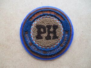 80s PINK HOUSE ピンクハウス『PH』さがら刺繍ワッペン青/相良カネコイサオBIGIシニールVINTAGEビンテージLOGOパッチPATCHアップリケ SB1