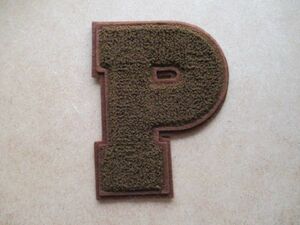 80s PINK HOUSE ピンクハウス『P』さがら刺繍ワッペン/相良カネコイサオBIGIシニールVINTAGEビンテージLOGOパッチPATCHアップリケ SB1