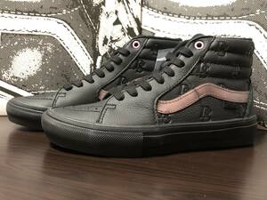 本革 23.0cm VANS ヴァンズ SK8-HI スケートハイ DRINK SEXY BLACK PINK 天然皮革