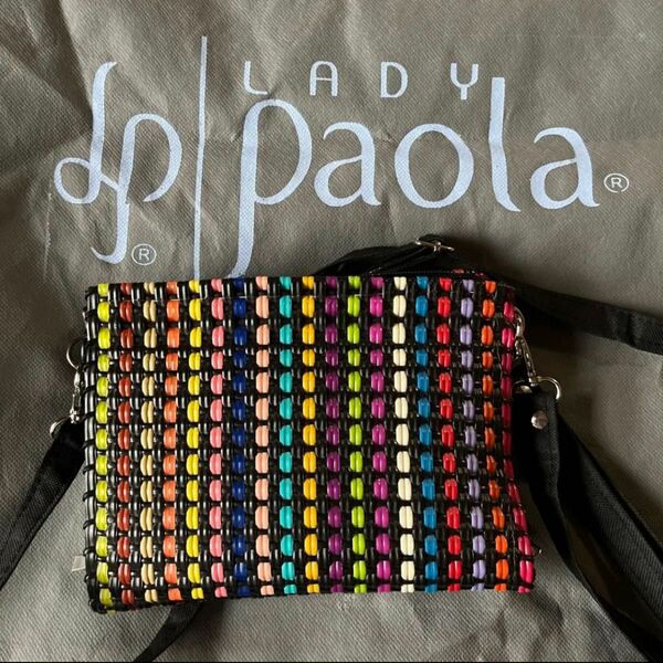 新品未使用　メキシコ製　Lady Paola メルカドポーチ　メルカドバッグ