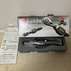 KTC 京都機械工具 デジラチェ デジタルトルクレンチ GWE2-030 6.3sq 6-30N・m 電池別売　ジャンク扱いです