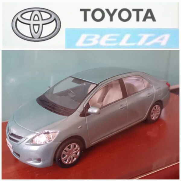TOYOTA トヨタ BELTA ベルタ ターコイズメタリック カラー サンプル ミニカー 大