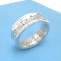 美品 Tiffany&Co. ヴィンテージ ティファニー ナロー シルバー リング 12.5号 指輪 SV925 メンズ レディース 1837 HH157_画像1