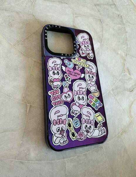 希少 人気 Esther Bunny × CASETiFY iPhone 13 Pro ケース Matte Mollusc Purple メタリック パープル Esther Kim エスターバニー