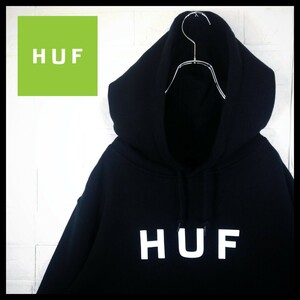 《HUF(ハフ)》クラシックロゴ　裏起毛　ビッグシルエット　プルオーバーパーカー