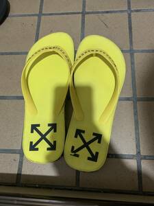 OFF-WHITE FLIP FLOP オフホワイト フリップフロップ ビーチサンダル イエロー 黄色 26.5cm〜27.5cm