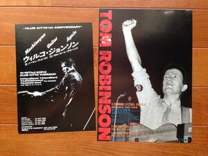 チラシ2枚Wilko JohnsonウィルコジョンソンTom RobinsonトムロビンソンTRB検/ブルーハーツflyer Dr.feelgoodクロマニヨンズpunkパブロック