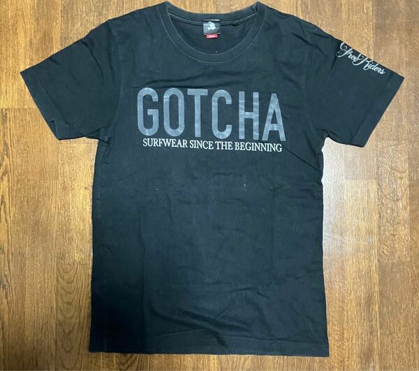 GOTCHA プリント Tシャツ ブラック サーフ系 Mediumサイズ 半袖Tシャツ