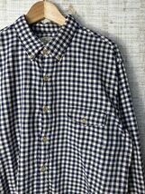 ☆ビッグサイズ US古着 J.CREW Jクルー ジェイクルー ネルシャツ チェック柄 ブロックチェック ネイビー紺【XL】コットン　　　　◆4019◆_画像1