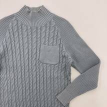 UNDERCOVER 2012AW ハイネック ケーブル ニット コットン セーター 胸ポケット 水色 レディース 2サイズ アンダーカバー archive 3060179_画像3