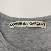 80s COMME des GARCONS JAPAN ロゴ 長袖 無地 Tシャツ グレー コムデギャルソン カットソー ロンT VINTAGE 初期 archive 3070383 _画像4