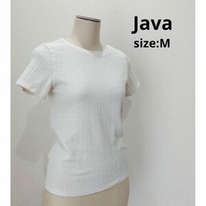 Java クラシカルエルフ 半袖 M ぽこぽこ素材ベーシックTEE 白 Tシャツ