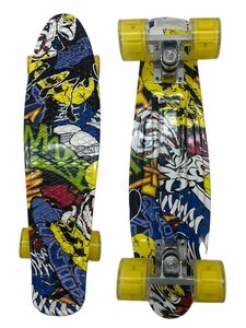  красочный цвет три person хороший винил Mini Cruiser модель Complete 22 дюймовый светится шина скейтборд s панель cruising ske-ta-