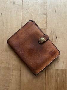 IL BISONTE Il Bisonte Italian leather notebook type 2. folding wallet purse 