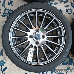 美品 バリ溝 S/F STEINER 16in 5J +45 PCD100 トーヨー ナノエナジー3 165/50R16 4本セットデイズ ekワゴン ラパン ムーヴ タント ライフの画像3