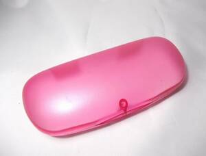  glasses case ②* plastic hard case / plastic case / transparent - pink * sunglasses * glasses storage case *