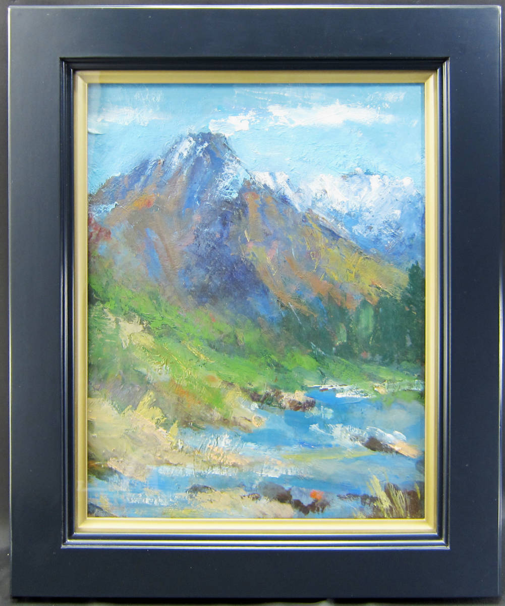 Sumio Takahashi Echigo Komagatake Oil painting Guaranteed authentic New frame F6 size, Painting, Oil painting, Nature, Landscape painting