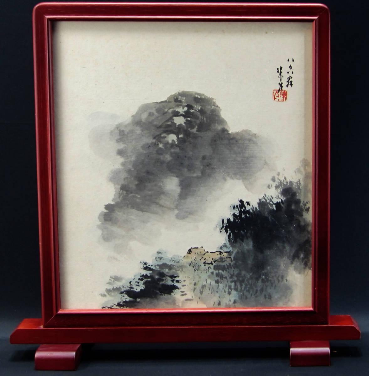 Geji Togetsu Landscape Painting Japanese Painting Guaranteed Authentic Shikishi Painting, Painting, Japanese painting, others