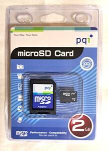 未使用★pqI(pq1)■MicroSD Card 2GB　　MicroSDメモリー