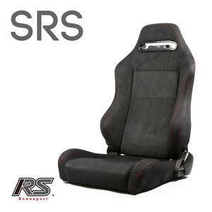 セミバケットシート SRS スエードブラック 左用 赤ステッチ RENNSPORT レンシュポルト