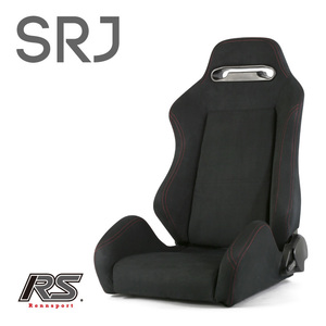  semi bucket seat SRJ black suede left for seat red stitch RENNSPORT Len sport 