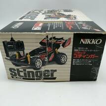 t2175 ニッコースティンガーラジコン NIKKO JAPAN stinger 1/18スケール 電動ラジオコントロールカー BLACK 通電確認済み 動作確認済み_画像2