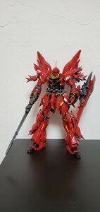 ☆定形外郵便発送 バンダイ プラモデル RG 1/144 機動戦士ガンダムユニコーン MSN‐06S シナンジュ 欠品有り 素組み ジャンク☆BANDAI