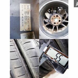 希少 軽量 絶版品！！ MUGEN 無限 MF10L 鍛造 15インチ 6.5J +45 4穴 4H PCD100 195/55R15 ホイール タイヤ 4本 シビック インテグラの画像9