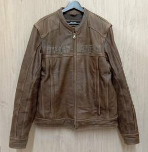 HARLEY DAVIDSON/ハーレーダビッドソン/シングルライダース/Deadwood Convertible Leather Jacket Vest/ブラウン/Mサイズ