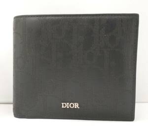 Christian Dior Galaxy 12-BO-0252 Dior HOMME folding twice purse Christian Dior Dior Homme black purse 