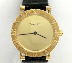 【ポリッシュ済み】TIFFANY &Co. ティファニー アトラス K18 クォーツ 腕時計 M0630／46-312 ベルト非純正
