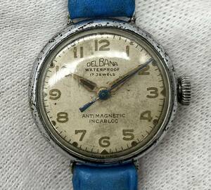 [ Junk ] DELBANA Dell bana hand winding lady's wristwatch antique Vintage analogue 