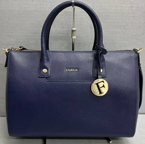 FURLA フルラ レディース トートバッグ ショルダー付き COLOR DAINO LINDA 787807 ネイビー