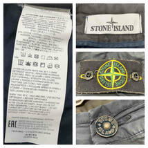 ★ STONE ISLAND ストーンアイランド 7415L0803 ハーフパンツ 綿パン ロゴワッペン W31 ネイビー 夏_画像6