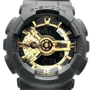 【可動品】CASIO G-SHOCK GA-110 アナデジ 黒×金 クォーツ 腕時計 【アルバルク東京優勝記念モデル】