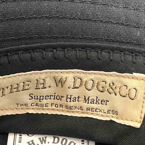 THE H.W.DOG&CO. ザ エイチダブリュウ ドッグアンドコー LAUREL HAT バケットハット D-00662 日本製 ブラック 帽子 刺繍 バケハの画像5