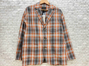 PENDLETON ペンドルトン Shirt Jacket GMV-40040-A テーラードジャケット メンズ M チェック柄 グレー×オレンジ×ブルー