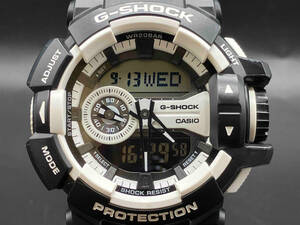 【美品 即決】CASIO G-SHOCK GA-400-1A クォーツ アナデジ ブラック ホワイト カシオ ジーショック 腕時計 ウォッチ