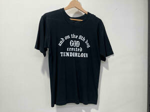 TENDERLOIN テンダーロイン 半袖Tシャツ S ブラック 黒 コットン 綿 両面プリント ロゴ シングルステッチ