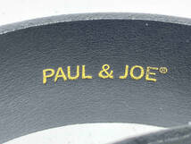 PAUL & JOE ポール&ジョー レザーベルト 本革 フランス製 6775 ネイビー 紺 パイソン ヘビ 保存袋付き_画像3