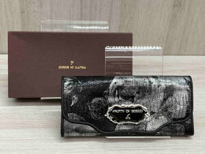 [ box attaching ] FRUTTI DI BOSCO full titi Boss ko floral print long wallet change purse . less wallet 
