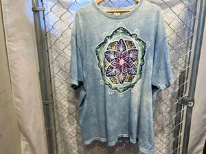 Beneficial T's USED 100% organic cotton 曼荼羅 ライトブルー 半袖Tシャツ ブルー系 店舗受取可