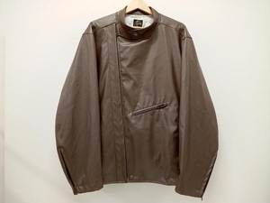 NEEDLES IN119 SINGLE RIDERS JACKET シングルライダース フェイクレザージャケット メンズ Mサイズ ブラウン 日本製 参考定価57,200円