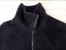 LIDNM Im22aw04428-69-03 SHAGGY MOHAIR ZIP BLOUZON リドム メンズ Lサイズ ネイビー ブルゾン ハイネック ジップアップ 店舗受取可_画像4