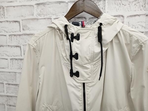 ☆MONCLER モンクレール PATRICE パトリス フーデッドジャケット ナイロン混 裏プリント ルーマニア製 サイズF アイボリー 店舗受取可