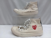 スニーカー CONVERSE 112856 スニーカー コンバース コムデギャルソン COMME des GARCONS PLAY ベージュ 難アリ 訳アリ_画像2